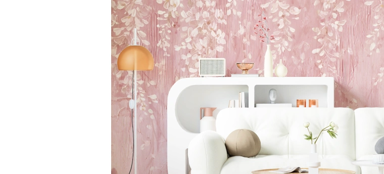 Flower minimalist abstract wallpaper  by rebel walls